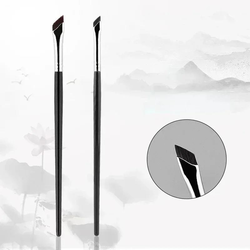 1-16pcs อัพเกรดใบมีดแปรงอายไลเนอร์ Ultra Thin Fine มุมแบน Eyebrow แปรง Brow Place แปรงแต่งหน้าที่แม่นยำรายละเอียดแปรง