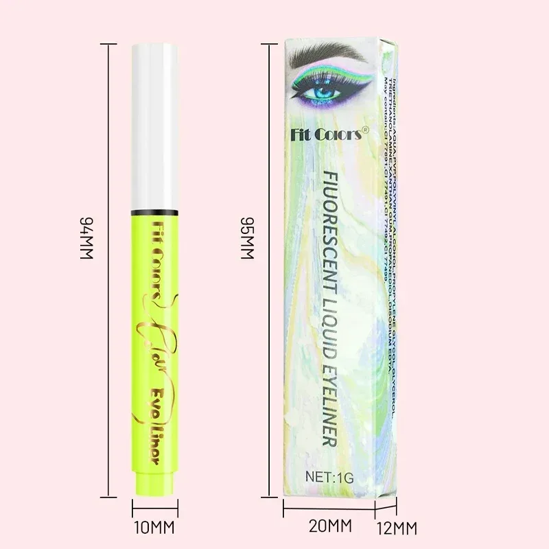 UV Fluorescent Glow Liquid Eyeliner Pen Waterproof Face Color Paint Neon Colorful Halloween Christmas Party Art Stage Eye Makeup