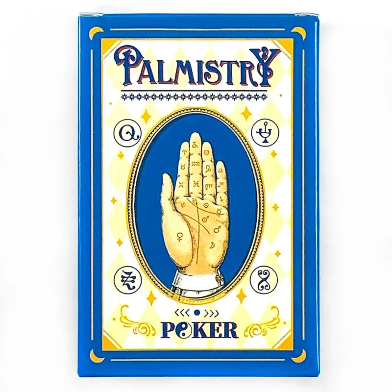 Palmistry Poker Cards Game 56 Cards Vintage Palm Reading Divination Poker Deck Mystic Fortune Telling Cards Board Game for Party
