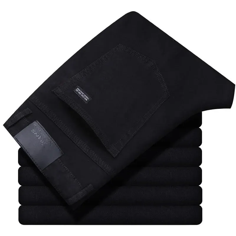 Men Classic Advanced Fashion Brand Jeans Jean Homme Man Soft Stretch Black Biker Masculino Denim Trousers Mens Pants Overalls