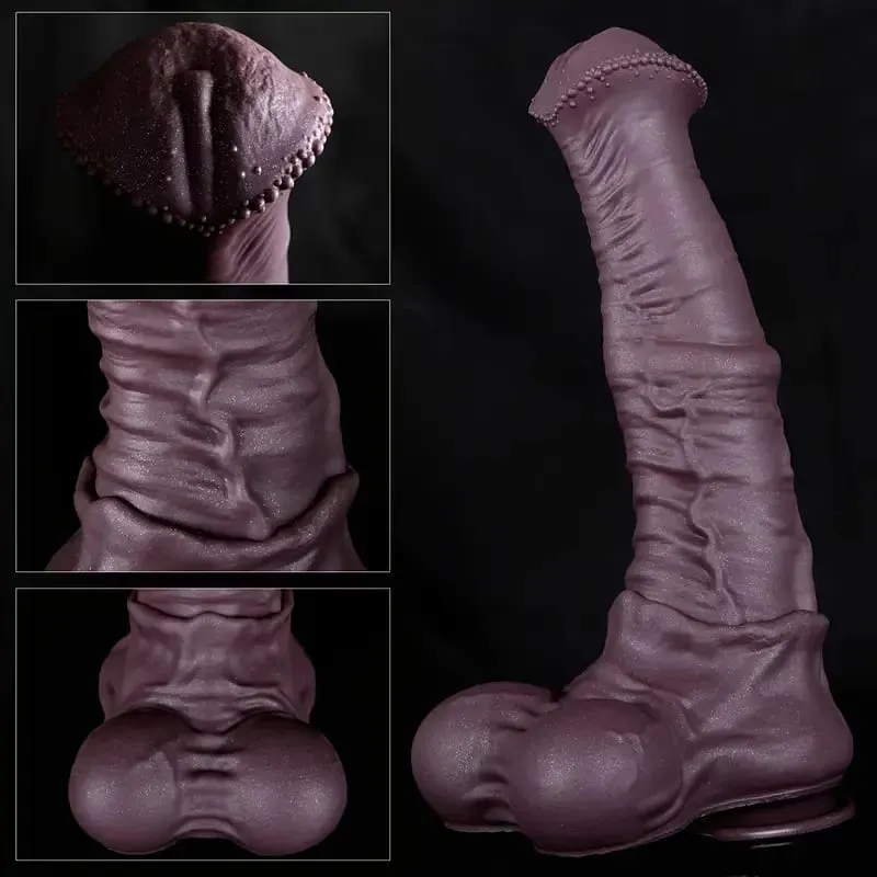 Besar Kuda Dildo Palam Dubur Mainan Seks untuk Lelaki Wanita Silikon Palam Punggung Kuda Zakar Besar S-L Prostat Tukang Urut Pelebaran Dubur 18+