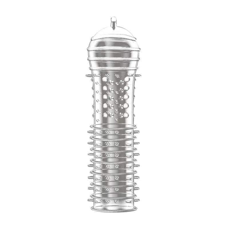 Adult Penis Sleeve Reusable Condoms Sex Toys for Men Delay Ejaculation G Spot Stimulation Safer Contraception Cock Ring Extender — image 10