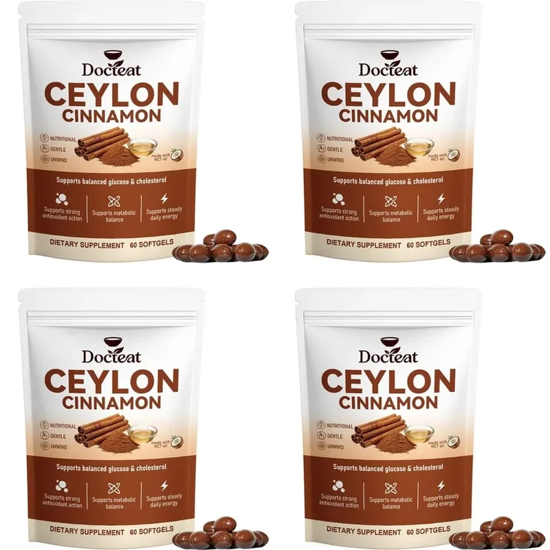 Ceylon Cinnamon Softgels dengan Vitamin B6 MCT Oil Menyokong Seimbang Glukosa dan Kolesterol Tenaga Imbangan Metabolik 60 Softgels — image 10