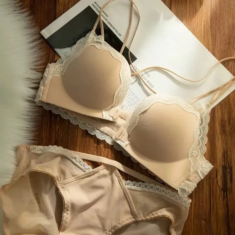 Small Bust Front Hook Wireless Push Up Bra Thin Straps Beauty Back Anti Sagging Side Breast Support Ladies Brassiere S-XL — image 2