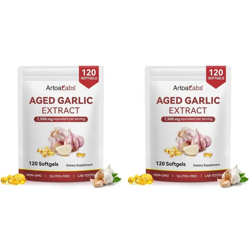 Viên nang mềm chiết xuất tỏi già 7500mg tương đương trên mỗi khẩu phần cho tuần hoàn và chức năng tim Chất chống oxy hóa và hỗ trợ miễn dịch 120Ct