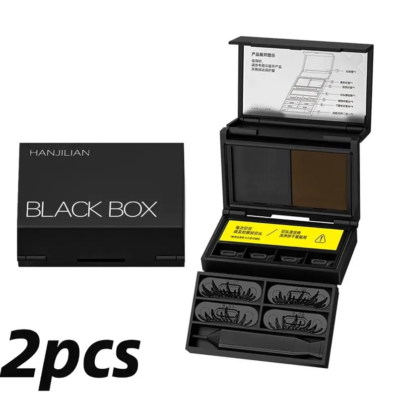 3-in-1 Lower Eyelash Stamp Eyeliner & Mole 3s Fast Application Natural Long-lasting Non-Slipping Portable Eye Makeup Set