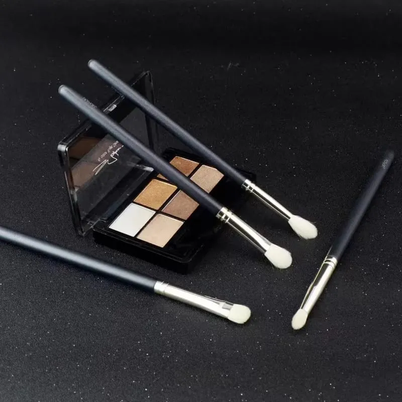 4Pcs Makeup Eyeshadow Brush Flat Eye Shadow Shader crease Blending Brushes Goat Hair Eye Shadow Liquid Cream Powder Make Up Tool — image 3