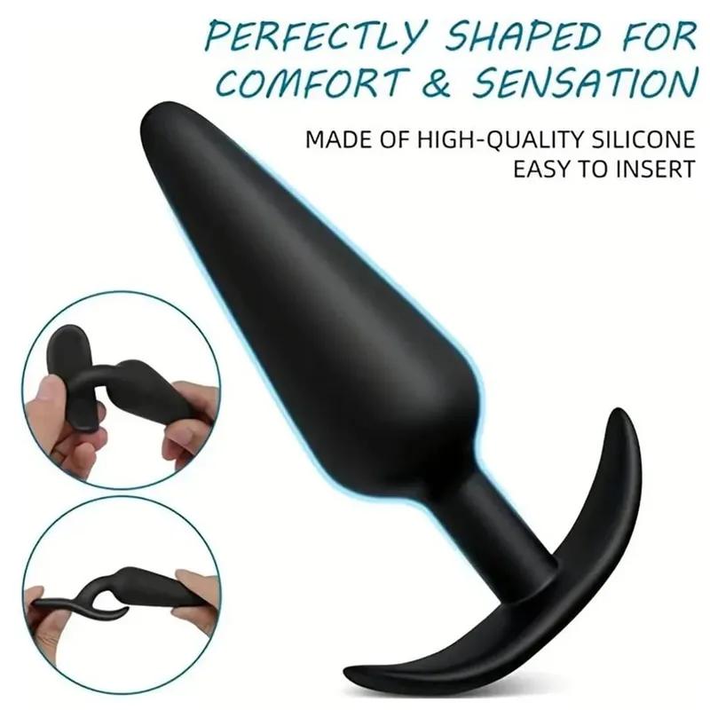 3 Different Size Anal Plug Soft Silicone Anal Butt Plug Stimulator Adult Sex Toys for Men/Women Prostate Massager Anal Trainer — image 2