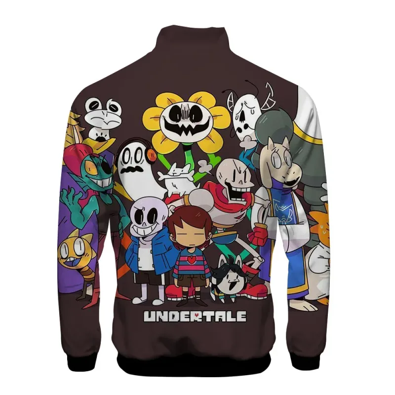 Luksusowe popularne Sans Undertale 3D Print Zipper Raglan kurtka wiatrówka chłopcy/dziewczęta wygodne kurtki ze stójką płaszcze
