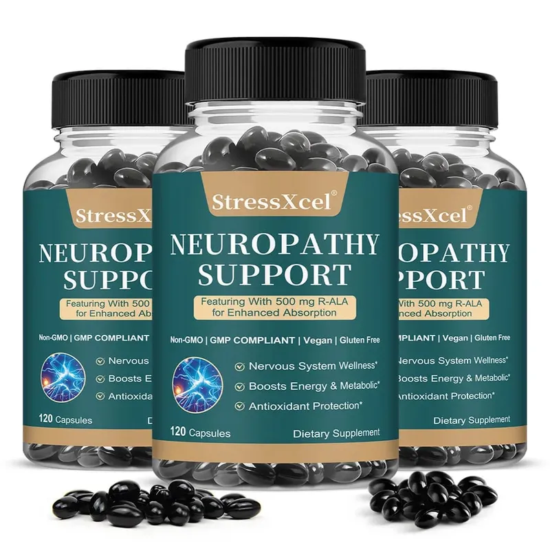 Neuropathie Capsules Kruidenmengsel Antioxidant Ondersteuning Dagelijks Zenuwwelzijn Lichaamsmetabolisme Cellulair Vitaliteit en stemming Kalm