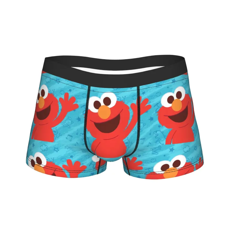 S-Sesames Streets Tango Elmo & Grover Pakaian Dalam Pria Celana Pendek Celana Lucu Boxershorts Bea Cukai Kualitas Kebesaran Celana Dalam