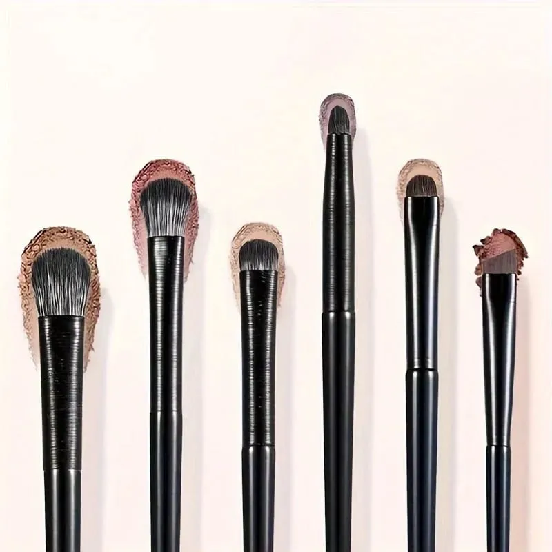 6Pcs Eye Smudge Brush Fine Soft Makeup Tool Eyeshadow Brush Set Eyeliner Brush For Blending Eyeshadow Eyeliner Ideal