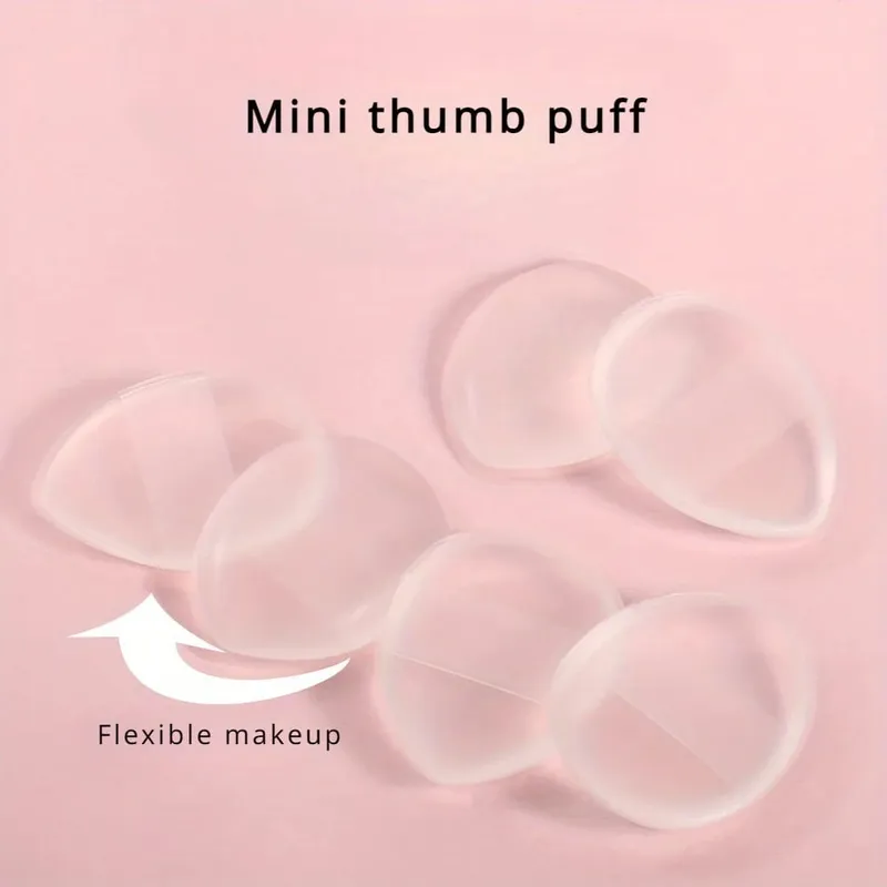 1/5 Pack Mini Silicone Fingertips - Reusable Fragrance-Free Makeup Brushes for Foundation Concealer and Powder — image 4