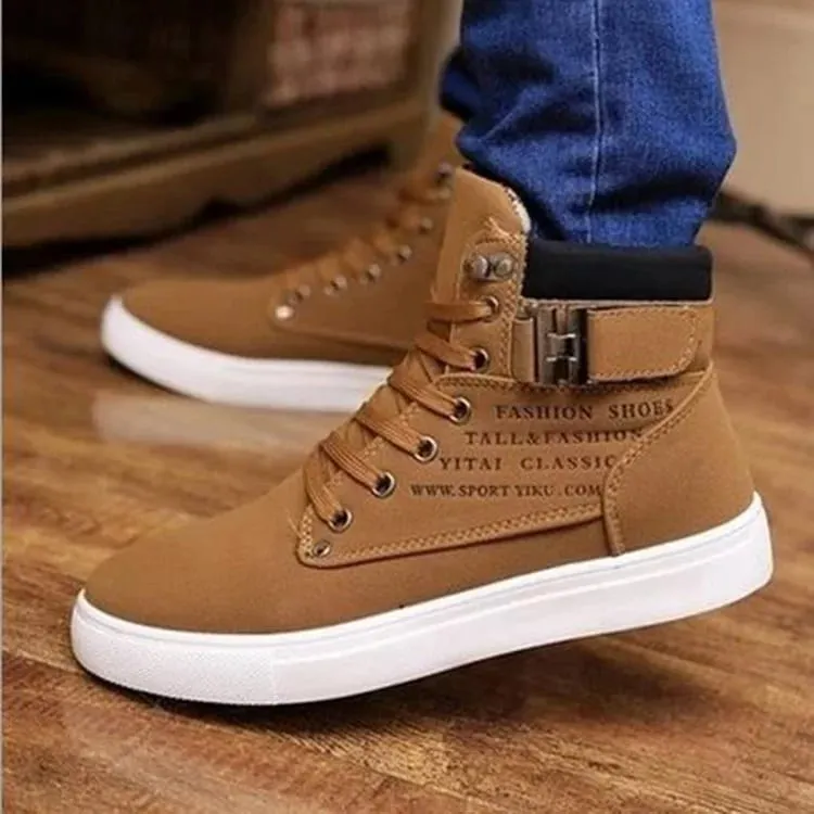 New Arrival Men's High Top Casual Shoes Spring/Autumn High Top Sneakers High Quality Retro Fashion Men Boots Zapatillas Hombre