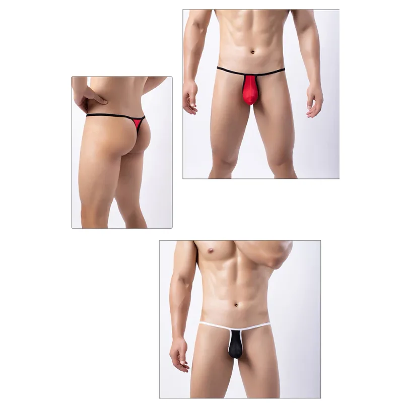 Men Solid Color Lingerie Sexy Mesh Breathable Brazilian Underwear Lounge Sexy Tоy Mens Underpants Unisex Panties Thong G-String