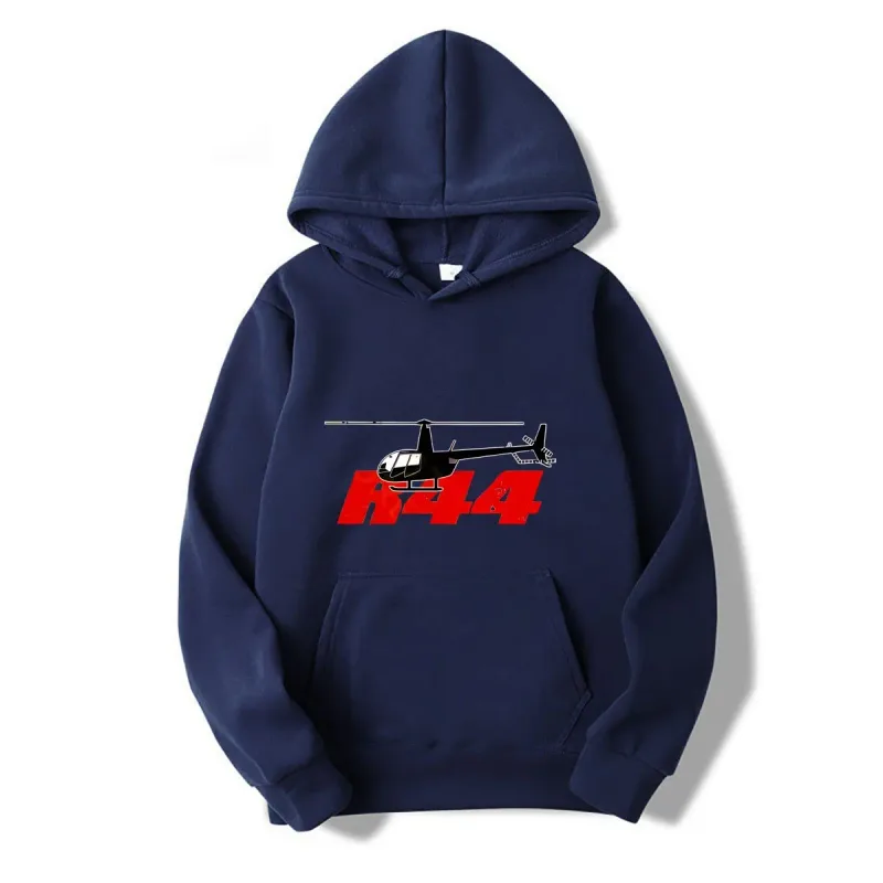 R44 Helicopter Pilot Aviation hoodies Snapback autumn long sleeves Knitted Bucket hoodies — image 13