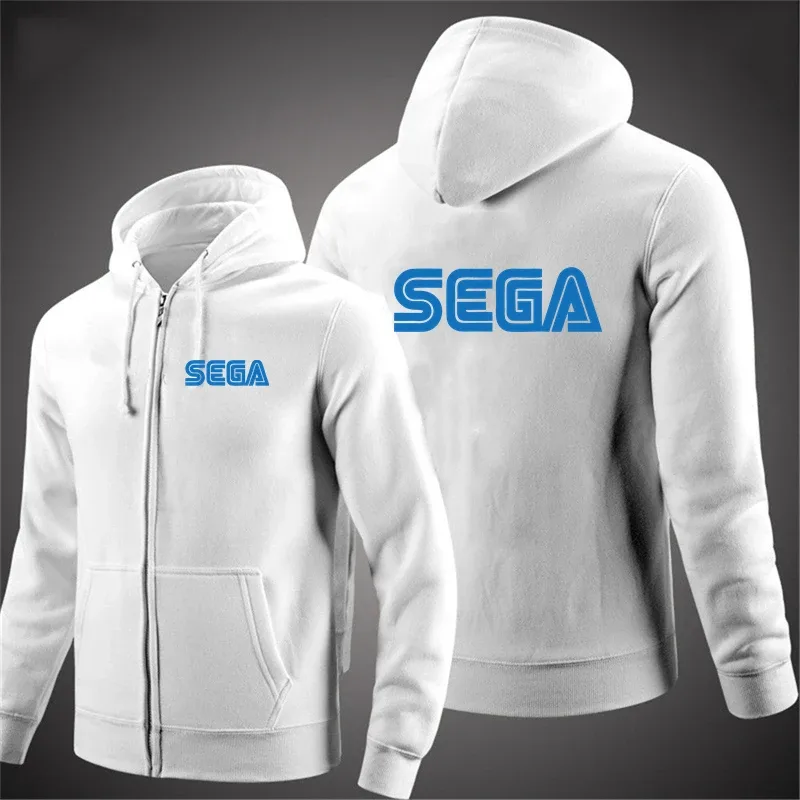 Men Sweatshirts Autumn Sega Pullover Casual Zipper Jacket for Male Hoody Outdoor Sweatshir Autumn Solid Color Turtleneck Swea — image 8