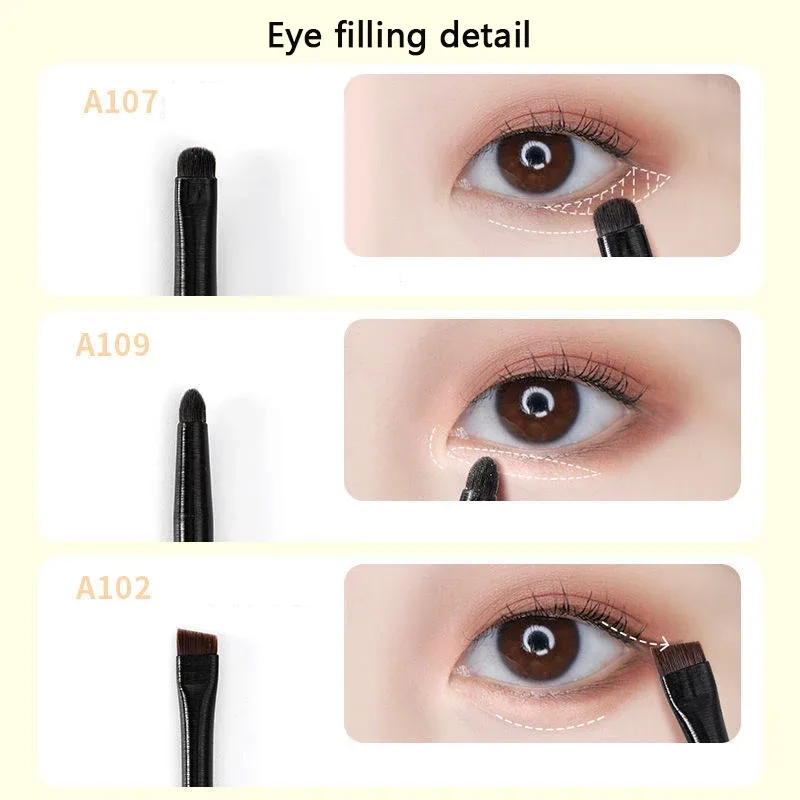 New 6PCS Eyes Makeup Brushes Set Professional Soft Contouring Eyeshadow Eyeliner Eyebrow Brush Women Facial Beauty Cosmetic Tool