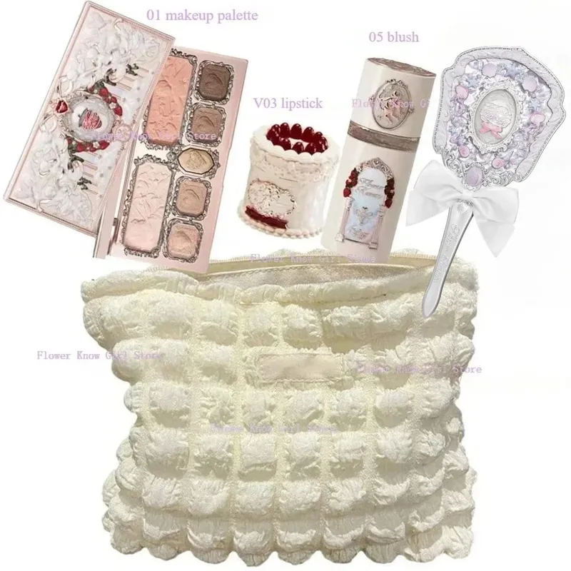 Flower Know Strawberry Cupid Collection Makeup Kit Full Professional Face Palette Blush Eyeshadow Lip Cream Solid Perfume Sets