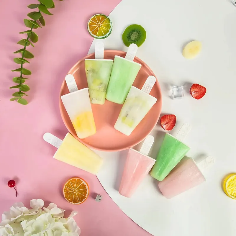Popsicle Molds 6 Pieces Silicone Ice Pop Molds BPA Free Popsicle Mold Reusable Easy Release Ice Pop Make