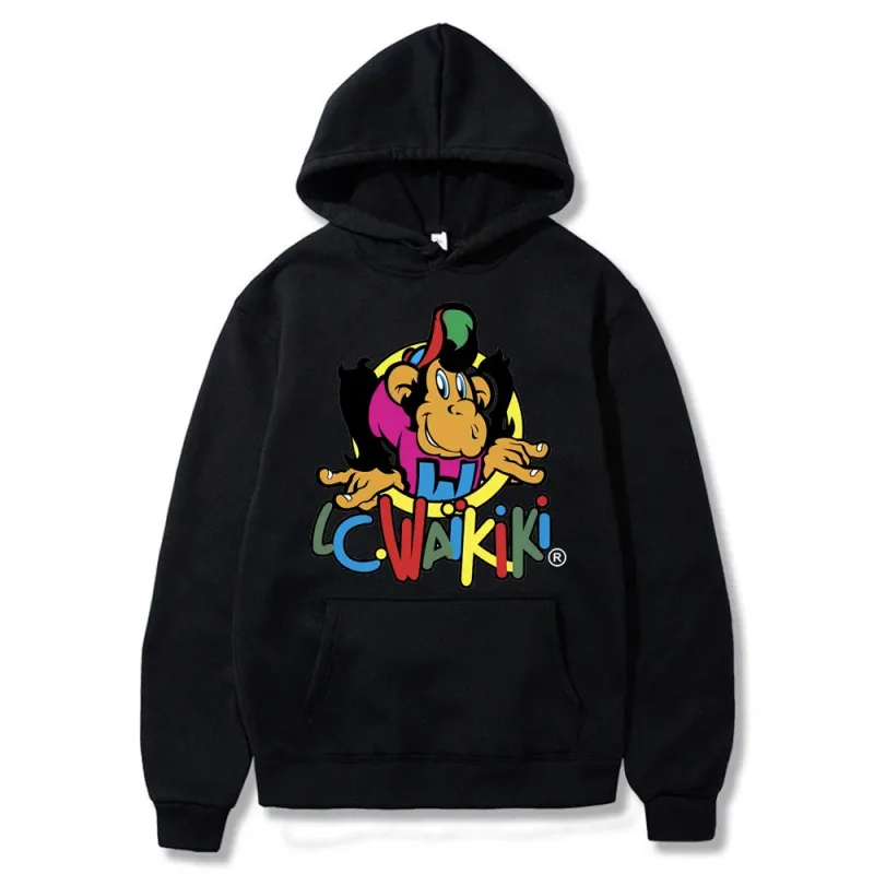 Lc Waikiki Monkey Merchandise Hoodie Men Women Fashion Brand Anime Sweatshirt Monkey Funny Graphic Print Hoodies Man Sweatshirts