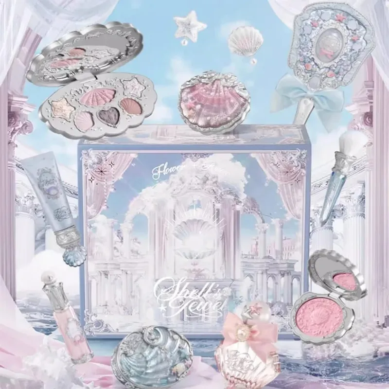 Flower Knows Shells Pearl Eyeshadow Essence Lip Honey Blush Cheek Makeup Front Ocean Gift Box Makeup Kit Full Professional — image 1