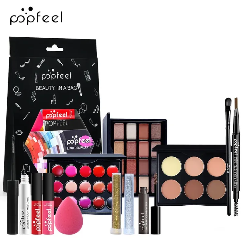 Makeup Full Kit Female Make Up Set Eye Shadow Eyeshadow Palette Lip Gloss Mascara Eyeliner Brushes Bag Make-up for Women — image 23