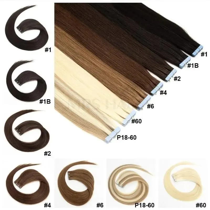 Invisible Tape in Hair Injection Tape in Human Hair Extensions #60 PU Weft Tape σε 10 τμχ/συσκευασία Προσθέστε μόνο όγκο για τρίχες στο πλάι — image 6