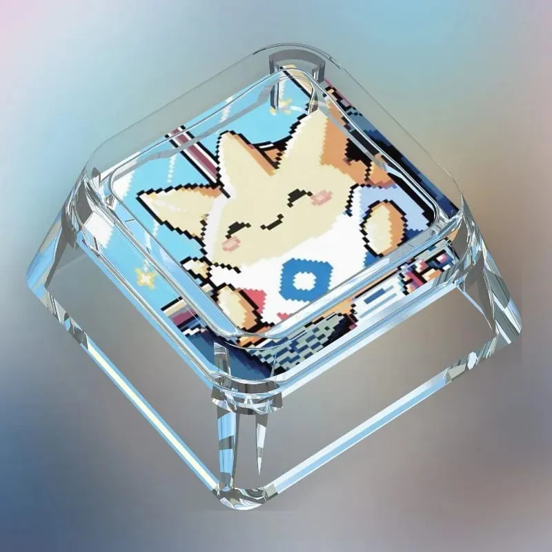 Creative Workman Style Pokémon Doll Transparent Single Keycap Cartoon Cute Snorlax Pikachu Cross Axis Mechanical Keyboard Keycap — image 18