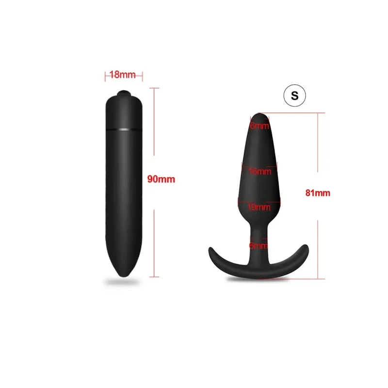 4pcs Beginner Silicone Butt Plug Anal Plug for Men Prostate Massager for Gay Mini Anal Bullet Vibrator Sex Toy for Men Women