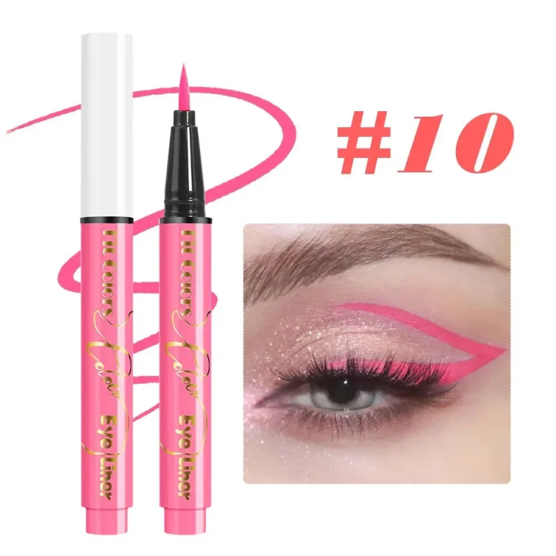 UV Fluorescent Glow Liquid Eyeliner Pen Waterproof Face Color Paint Neon Colorful Halloween Christmas Party Art Stage Eye Makeup