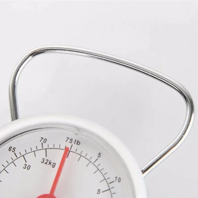 75 LB Portable Mechanical Dial Scale Hanging Kitchen Digital Scale Travel Luggage Weighing Multi-Purpose Scales with Tape Meas