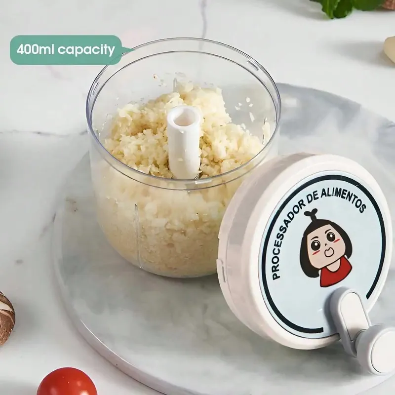 Garlic Crusher Highly Efficient Masher Chopper for Home Multifunctional Manual Grinder with Safe Blades
