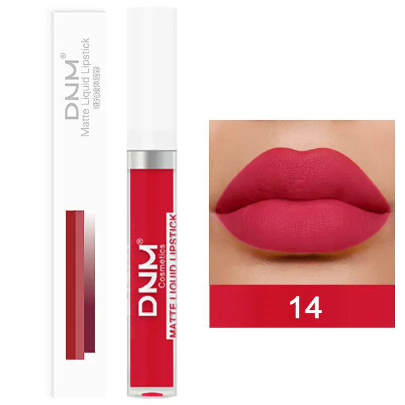 DNM 19 Color Matte Velvet Liquid Lipstick Waterproof Lasting Not Easy To Fade Lipgloss Makeup Purple Red Nude Lip Tint Cosmetics