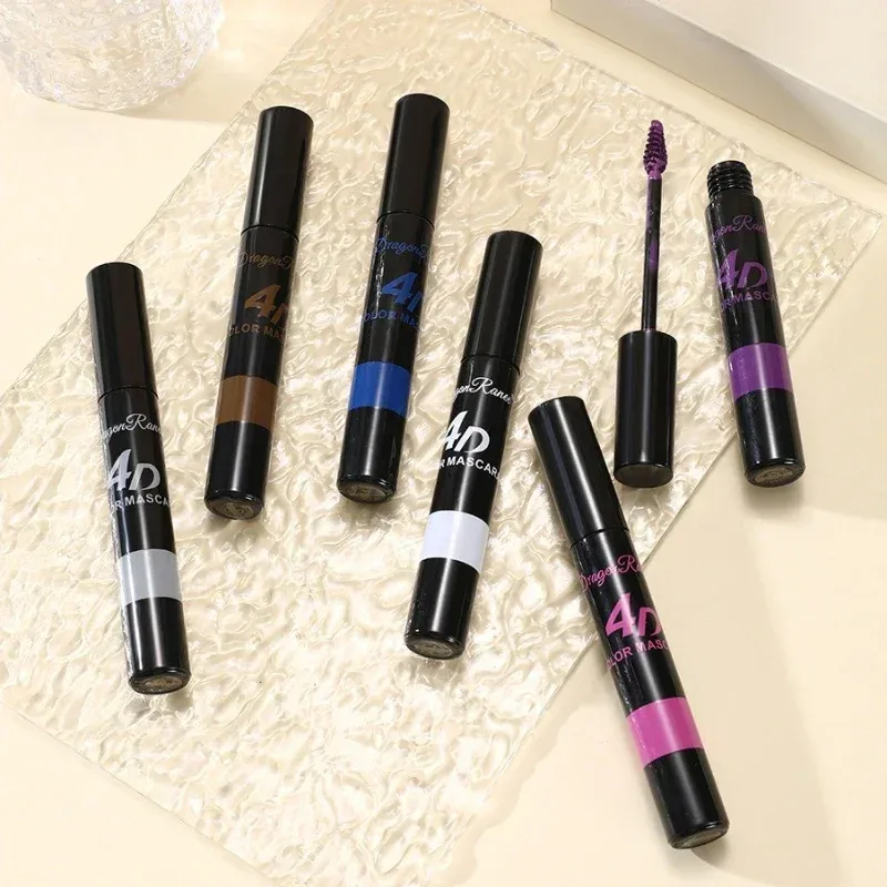 Colored Mascara Makeup 4D Silky Natural Long Eyelashes Mascara Waterproof Long-lasting Extension Thick Lasting Curling Mascara — image 7