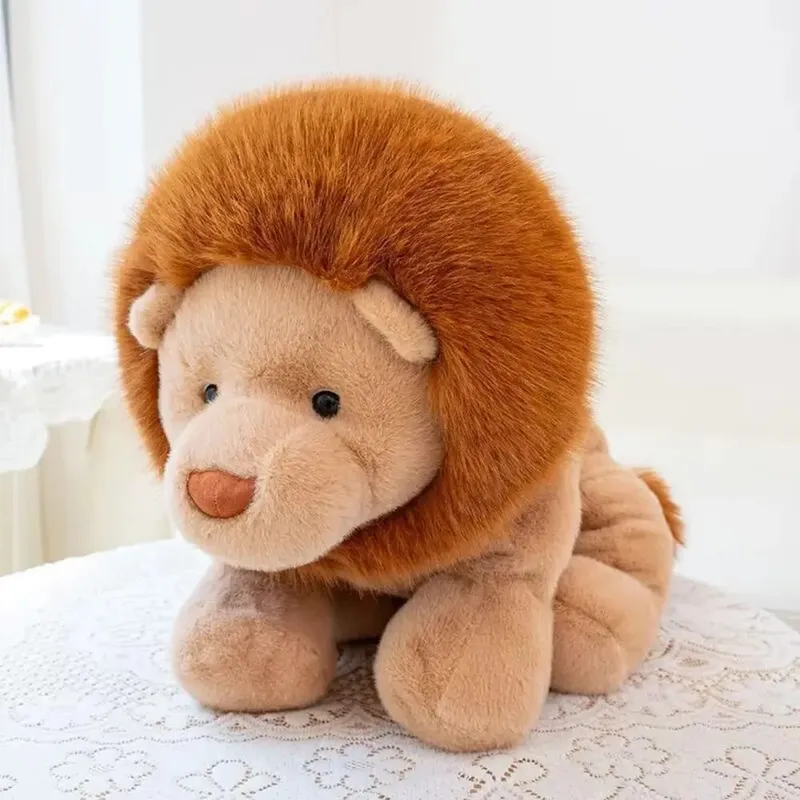 Creative Gift Soft Lion Stuffed Animal Plush Pillow Cute 15.8inch Stuffed Animals Plush Emotional Support Stuffed Toys
