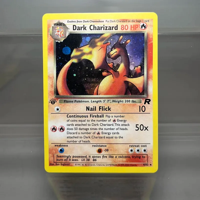 Charizard PTCG Single Collection Card 1st Edition 1996 Vmax Ex Rare Rainbow Card PKM Proxy Cards Toys Gifts — image 6