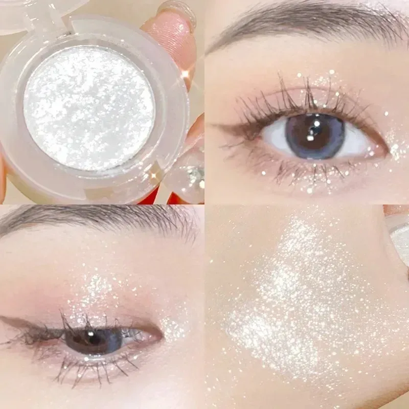Diamond Glitter Monochrome Eyeshadow Palette Sequins Pearlescent Highlighter Powder Makeup Brighten Shiny Eyes Makeup Cosmetics