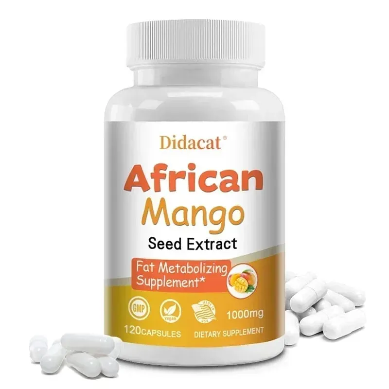 African Mango Capsules - Powerful Metabolism Appetite Suppressant Immune System Health Fat Burning Capsules Non-GMO