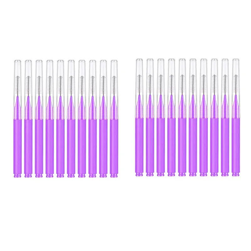 10/20 Pcs Eyebrow Brushes Mini Brow Lifting Brush Disposable Makeup Eyelash Tool Tooth Interdental Brush Lash Extension Supplies