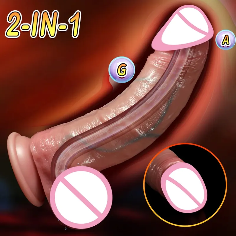 Realistic Dildo with Sliding Foreskin And Ejaculating Feature Vagina Dildos for Women Water Spray Penis Anal Plug Sexy Adult Toy