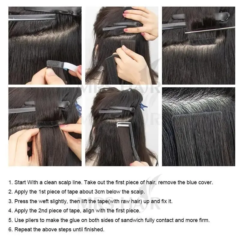 Invisible Tape in Hair Injection Tape in Human Hair Extensions #60 PU Weft Tape σε 10 τμχ/συσκευασία Προσθέστε μόνο όγκο για τρίχες στο πλάι — image 5