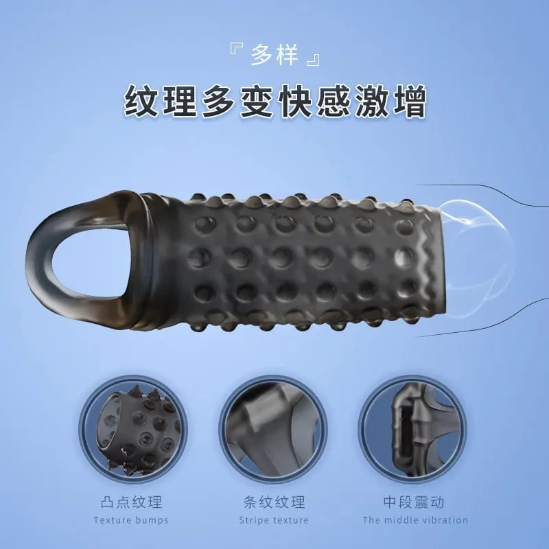 Penis Rings For Men Delay Ejaculation Condom Penis Sleeve Extension Extend Dildo Adult Anal Plug Sex Toys No Vibrator For Women — image 2