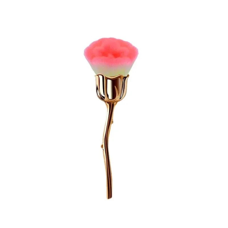 Rose Flower Nail Art Brush Remove Nail Dust Brushes High Quality Acrylic UV Gel Polish Powder Cleaning Tool Beauty Makeup Brush