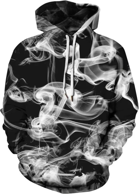 Hoodie Grafik Lelaki Uniseks Cetak Kebaharuan Hoodie, Baju Pullover Corak 3D Dengan Poket, Hoodie Grafik Panas Lengan Panjang Saya