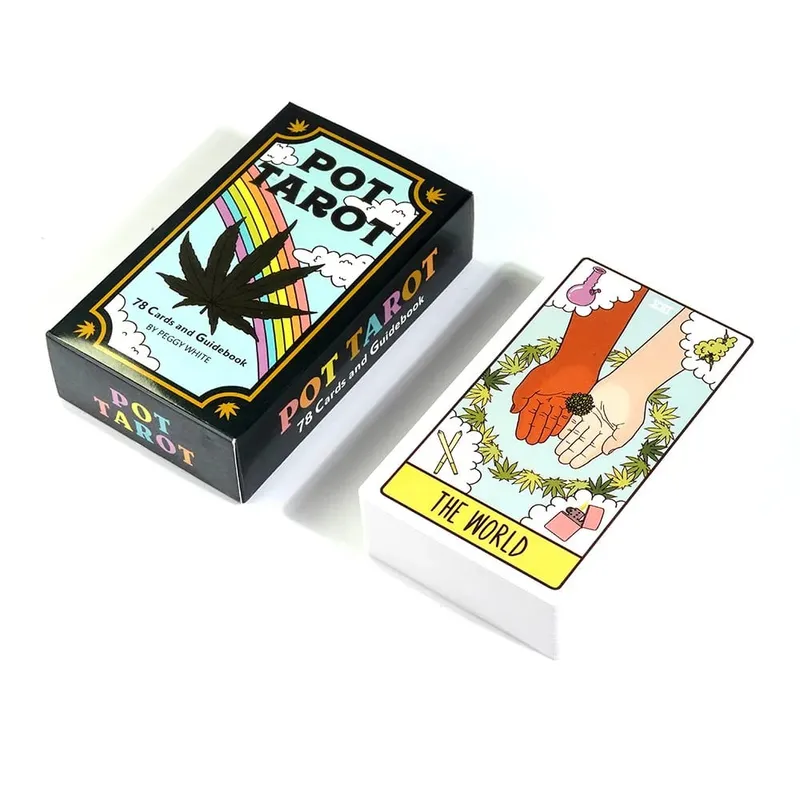Pot Tarot cards A 78 Card Deck Pocket Size Designed Full English Mysterious Divination Board Games Oracle Deck Playing