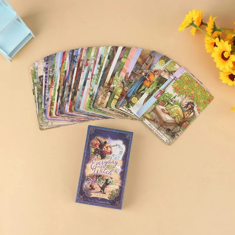[TG835]1Box Book in English Language Everyday Witch for Beginners Board Games Astrology Divination Cards Tools