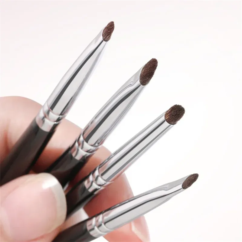 4Pcs Fine Eyeshadow Brushes Smudge Precision Eyeliner Smudge Makeup Brush Eyelid Highlighter Lying Silkworm Makeup Brushes Tools — image 2
