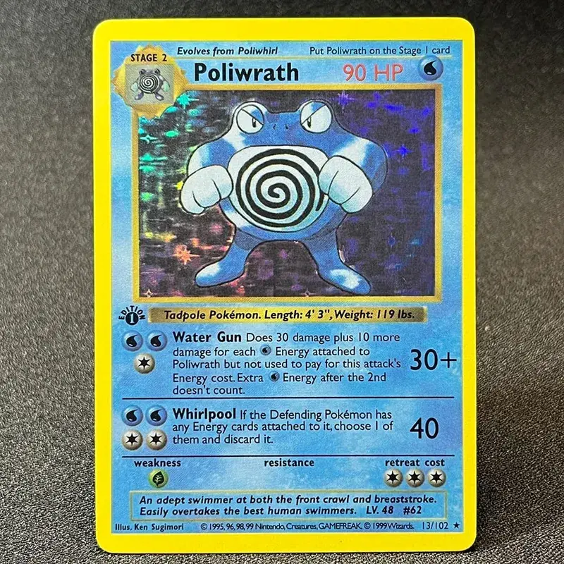 PKM Foil Cards Charizard Blastoise Venusaur Alakazam Mewtwo Zapdos Raichu 1996 1st Edition Game Collection PTCG Proxy Cards