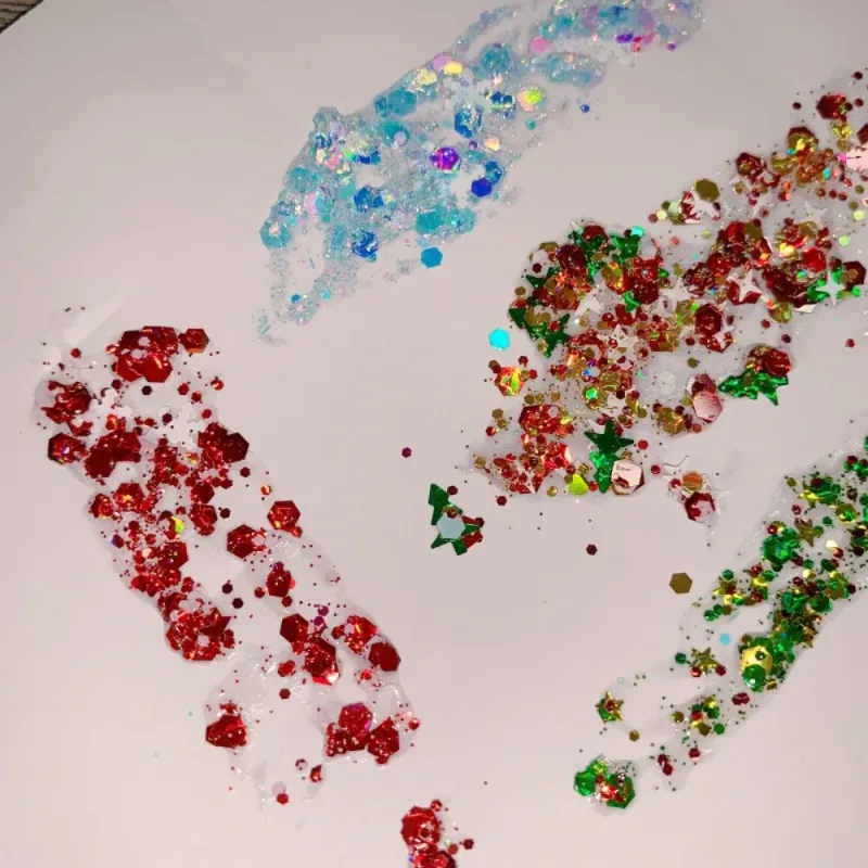 6Pcs/Set Sparkly Colorful Eye Glitter Gel Festival Glitter Face Hair Sequin Gel Cream Heart Star Moon Sequins